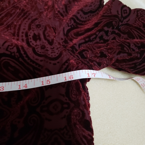 Free People Velvet City Limits Burgundy Top - Picture 5 of 12